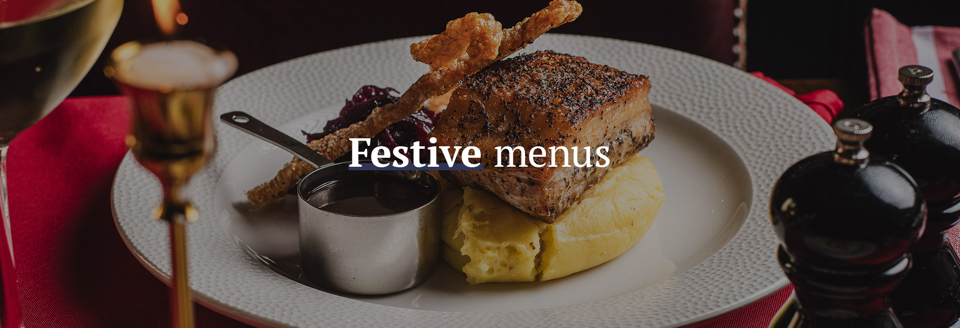 Christmas menu at The Drapers Arms